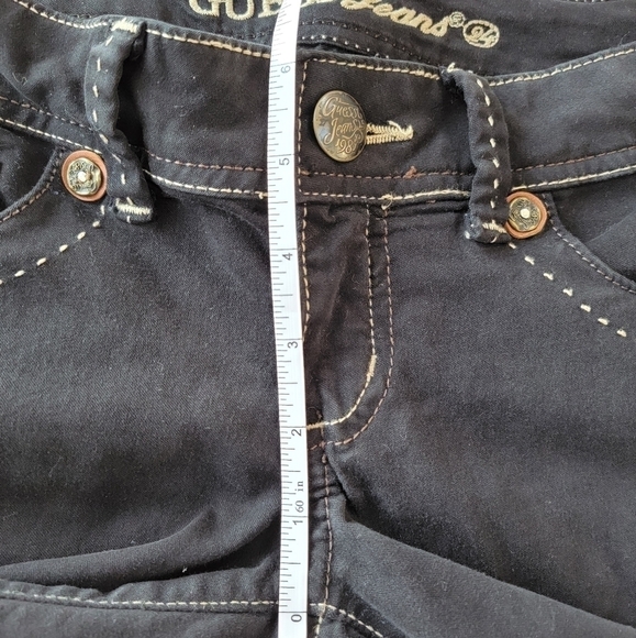 Guess Black Starlet Straight Leg Denim Jeans Size 24 EUC - Picture 8 of 11